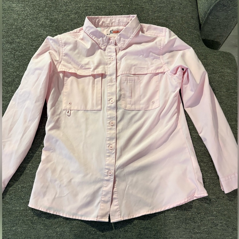 WORLDWIDE SPORTSMAN girls size 8 Pink Performance Shirt. NWOT
